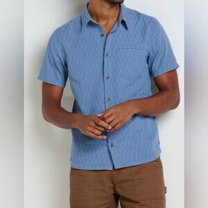 Toad & co Harris Short Sleeve Shirt button front pocket shirt men’s size XL.